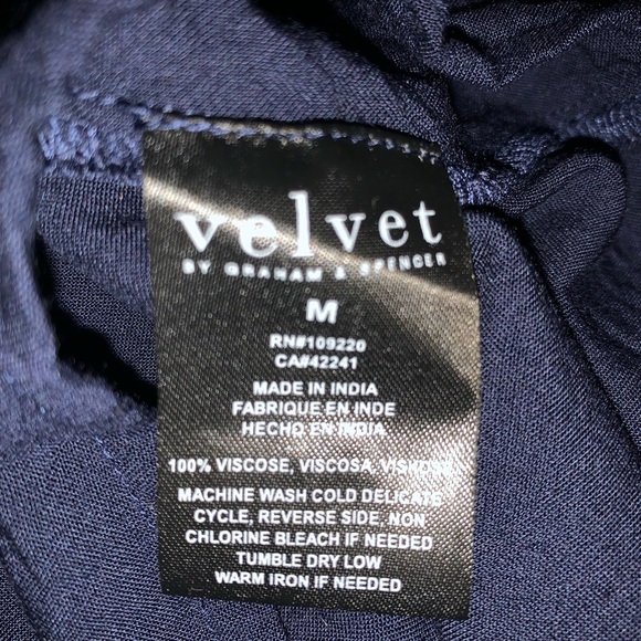 VELVET by Graham & Spencer Boho Navy Blouse - Picture 7 of 7